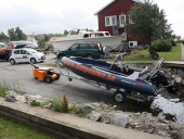 HD Trailer Mover launching pleasure boat from slipway
