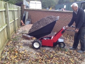 MUV Wheelbarrow to show electric tip of 350Kg load