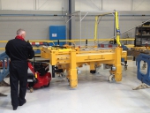 Super Power Pusher moving 9,000Kg trolley in nuclear industry