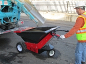 Loading MUV - Electric Wheelbarrow from concrete delivery lorry