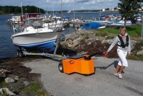 HD Trailer Mover towing 2,000Kg boat trailer up slipway