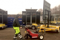 MUV Trailer Mover moving a Mobile Variable Signage unit