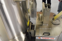 Stainless Steel PowerTug connecting to 2,000Kg Pharmaceutical mixing vessel